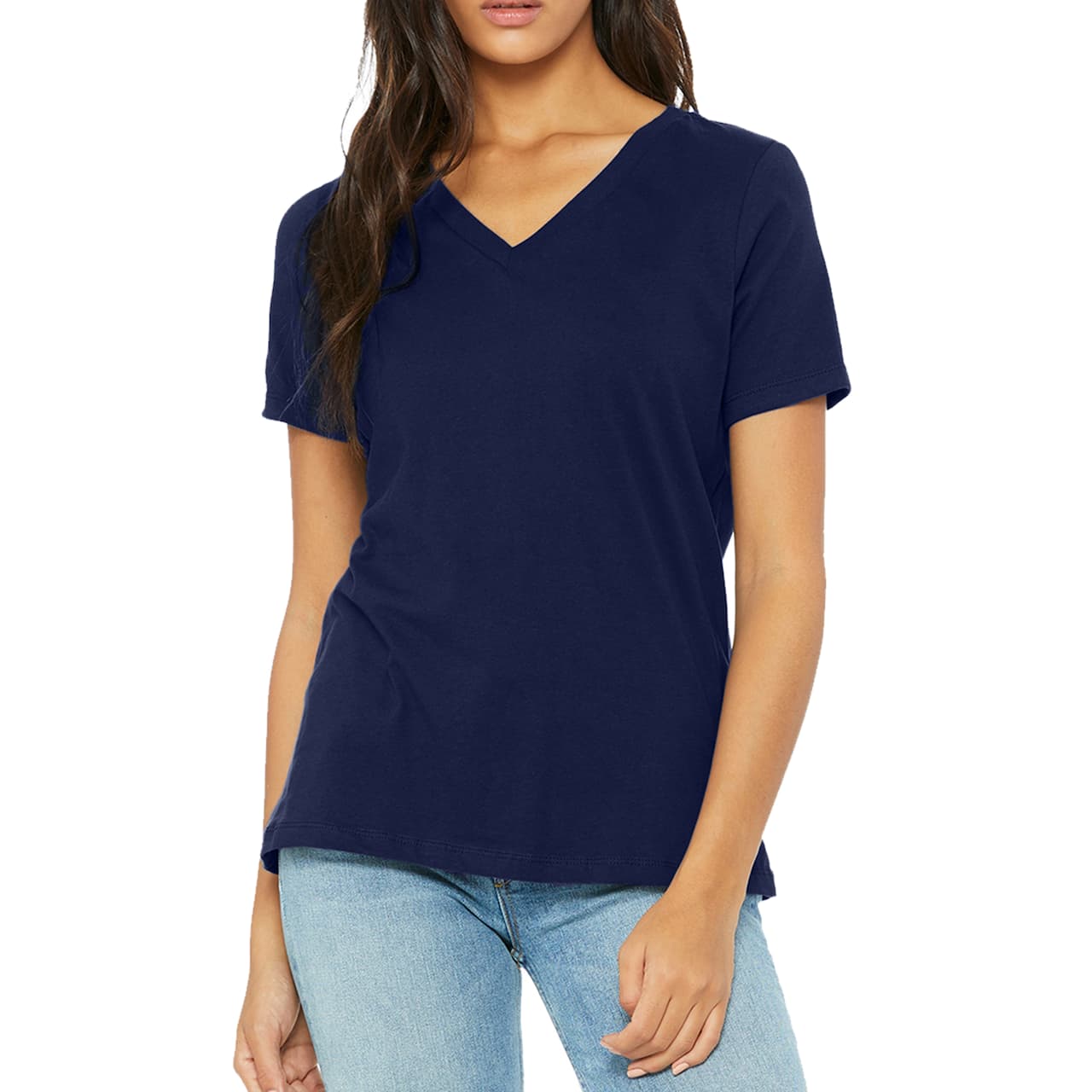 Galaxy by Harvic Women's Loose Fitting Short Sleeve V-Neck T-Shirt